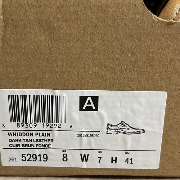 Clark’s WHIDDON PLAIN, men shoes, Oxford,leather,dark tan ,8W,comfort, office - Picture 3 of 15